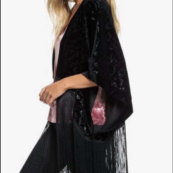 🔆ROXY🔆 WINGS OF RAVEN DRESS FRINGE TOP - Picture 12 of 14